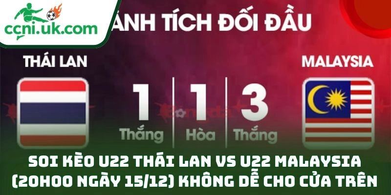 Soi kèo U22 Thái Lan vs U22 Malaysia (20h00 ngày 15/12) không dễ cho cửa trên