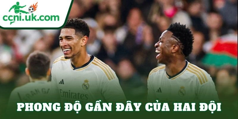 Phong độ gần đây của hai đội